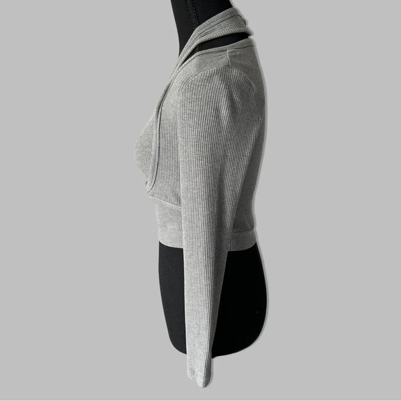 Cinder Long Sleeve  Buckle Top in Grey - Picture 4 of 14